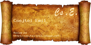Csejtei Emil névjegykártya